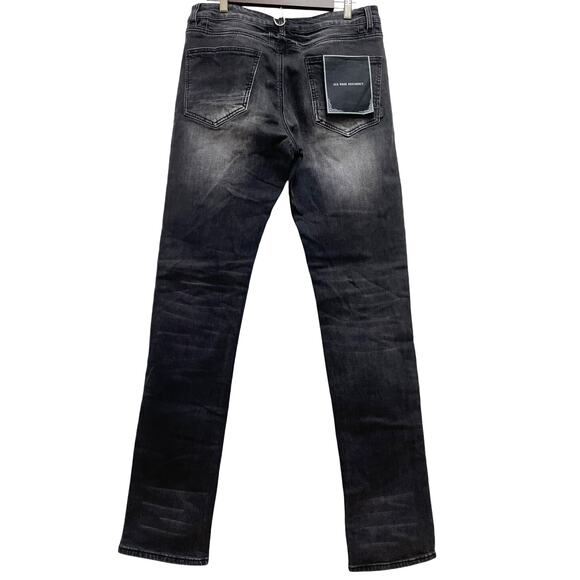 Six Week Residency Black Vintage Desert Dust Slim Straight Denim Men's Sz 32 NWT - Picture 2 of 12